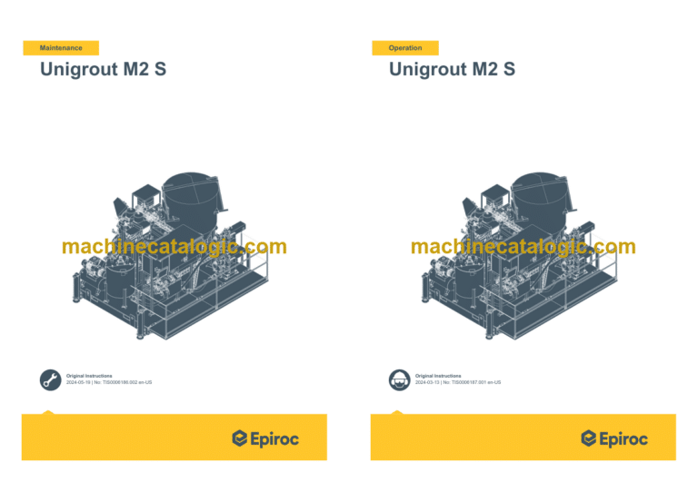 Epiroc Unigrout M2 S Operation and Maintenance Manual