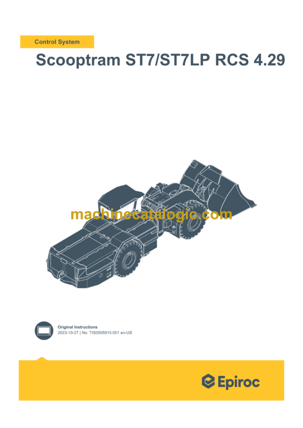 Epiroc Scooptram ST7 and ST7LP RCS 4.29 Control System Manual