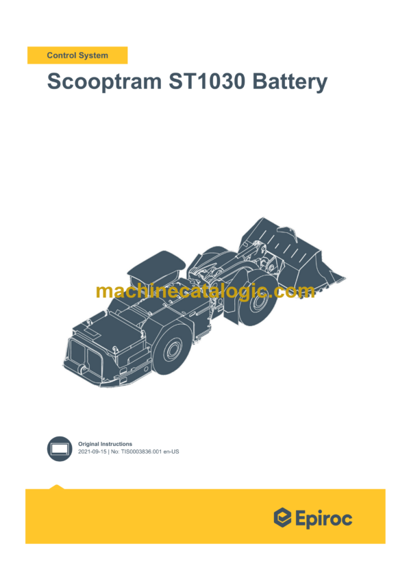 Epiroc Scooptram ST1030 Battery Control System Manual