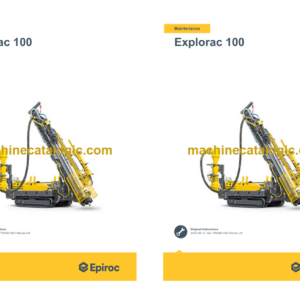 Epiroc Explorac 100 Operation and Maintenance Manual