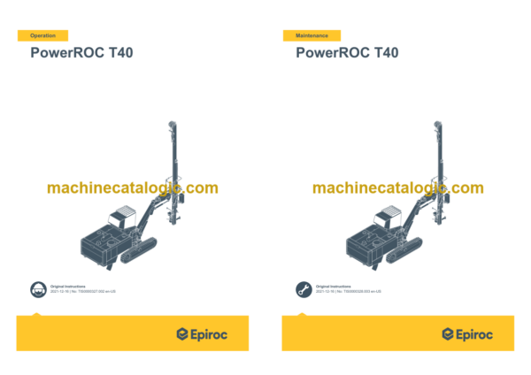 Epiroc PowerROC T40 Operation and Maintenance Manual