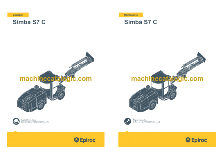 Epiroc Simba S7 C Operation and Maintenance Manual