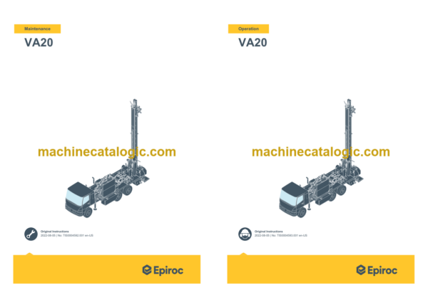 Epiroc VA20 Operation and Maintenance Manual