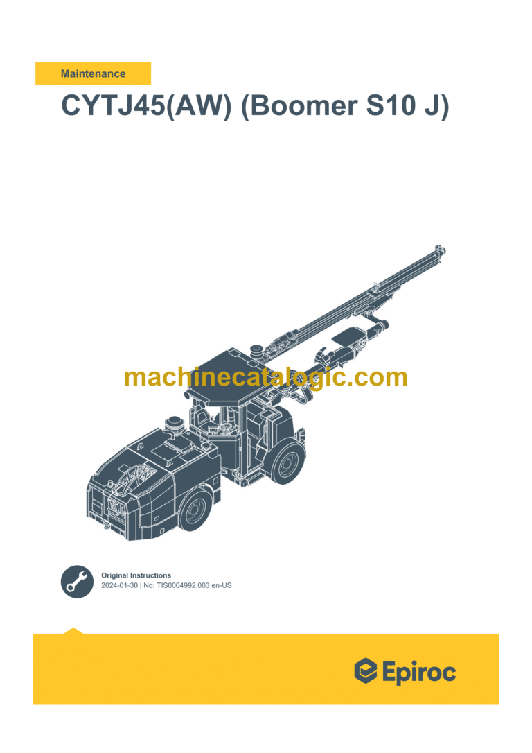 Epiroc CYTJ45(AW) Boomer S10 J Maintenance Manual