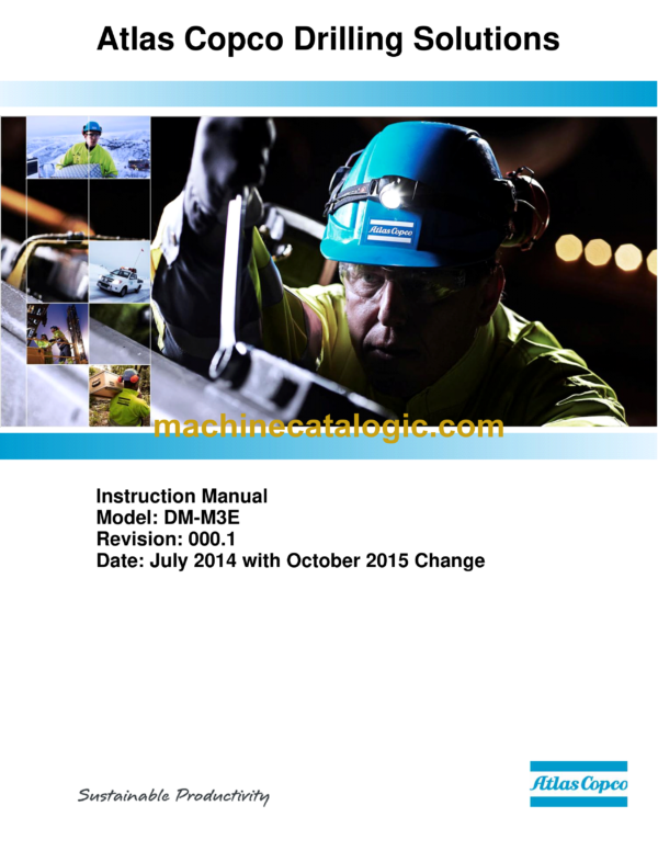 Atlas Copco DM-M3E Operation Manual