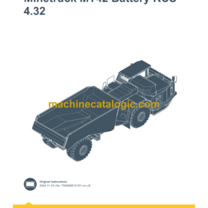 Epiroc Minetruck MT42 Battery RCS 4.32 Control System Manual