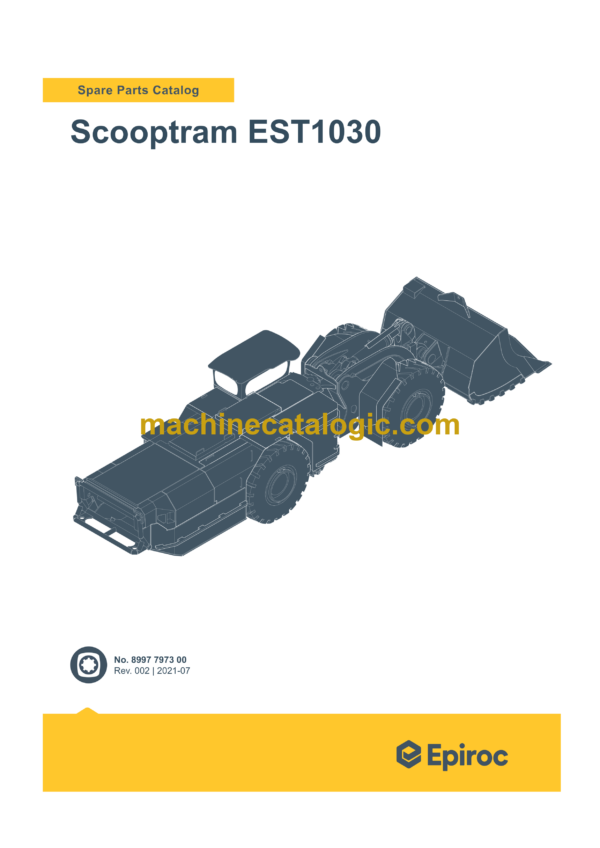 Epiroc Scooptram EST1030 Spare Parts Catalog