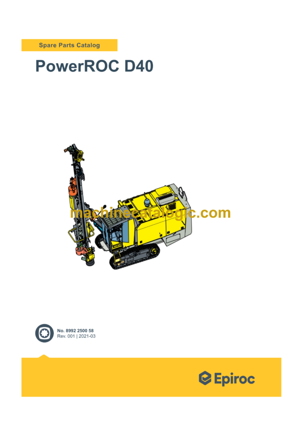 Epiroc PowerROC D40 Spare Parts Catalog