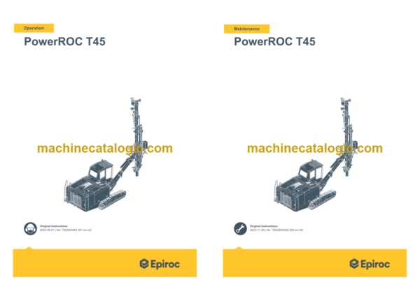 Epiroc PowerROC T45 Operation and Maintenance Manual