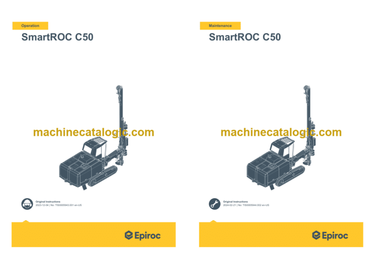 Epiroc SmartROC C50 Mk II Stage V Operation and Maintenance Manual