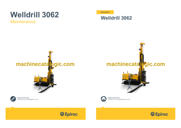 Epiroc Welldrill 3062 Operation and Maintenance Manual