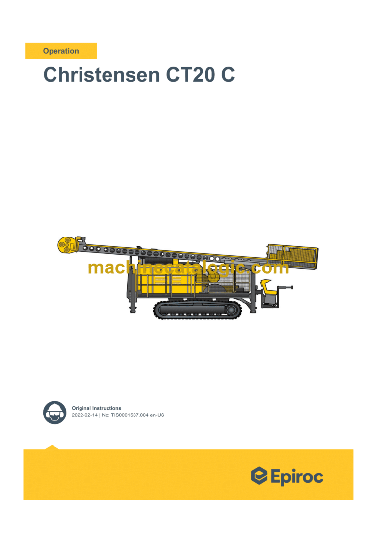 Epiroc Christensen CT20 C Operation Manual