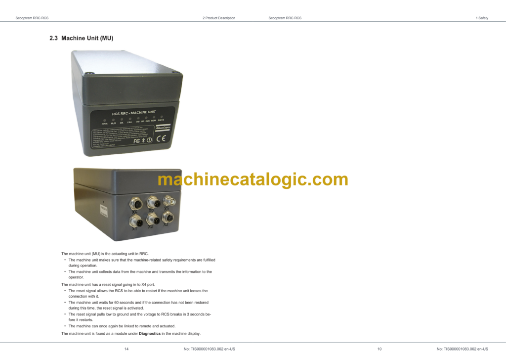 Rrc Machine Epiroc Scooptram RRC RCS Operation Manual