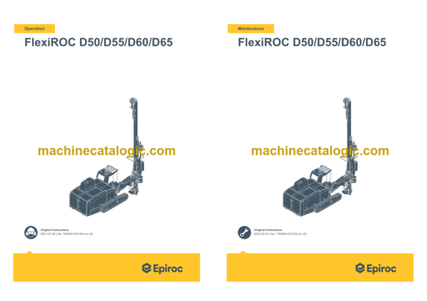 Epiroc FlexiROC D50 D55 D60 D65 Stage V Operation and Maintenance Manual