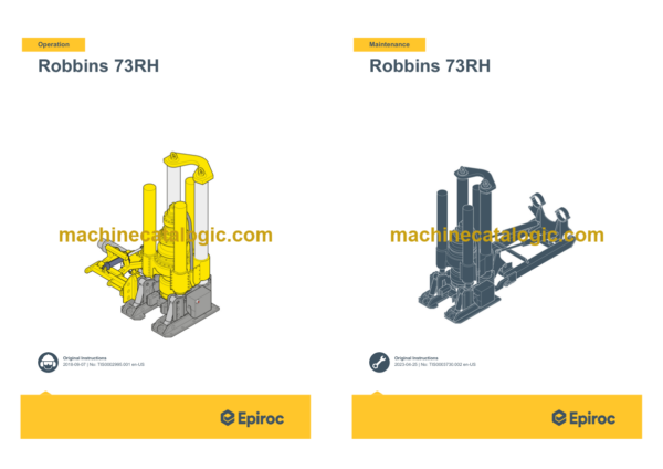 Epiroc Robbins 73RH Operation and Maintenance Manual