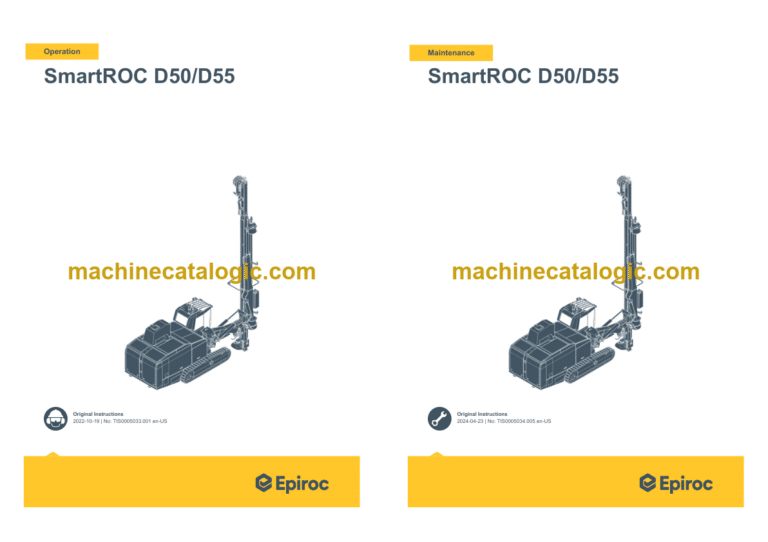 Epiroc SmartROC D50 D55 Stage V MKII (C13B) Operation and Maintenance Manual