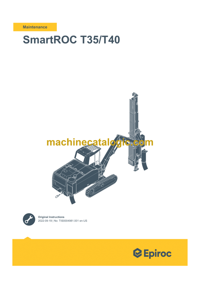 Epiroc SmartROC T35, T40 MkII Tier 3 Maintenance Manual