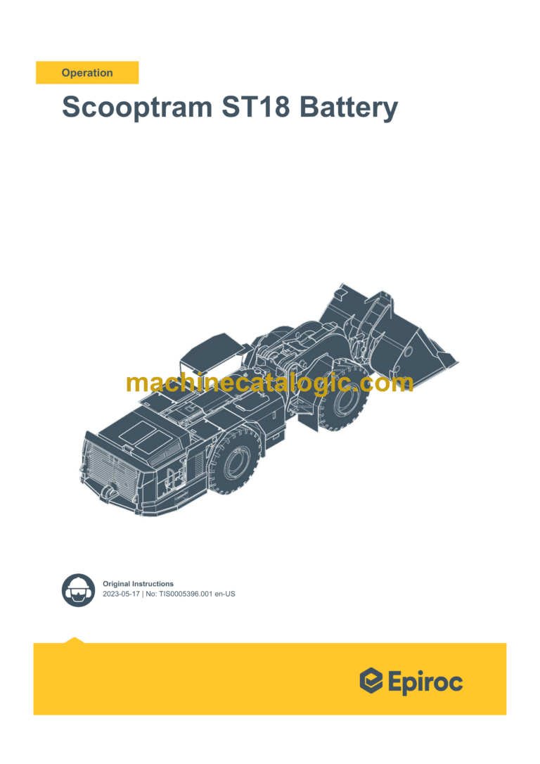 Epiroc Scooptram ST18 Battery Operation Manual