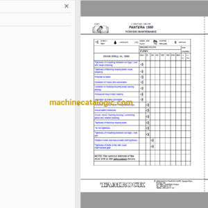 Sandvik Pantera 1500 Drill Rig Tamrock Toolman (Operation, Maintenance, Technical, Spare Parts Manual)