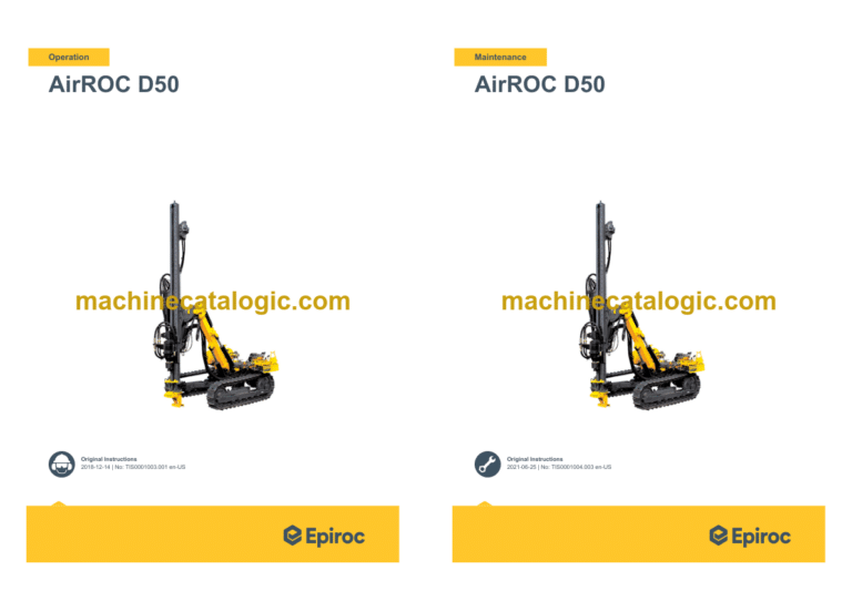 Epiroc AirROC D50 Operation and Maintenance Manual