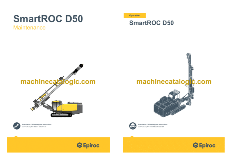 Epiroc SmartROC D50 Tier 3 Operation and Maintenance Manual