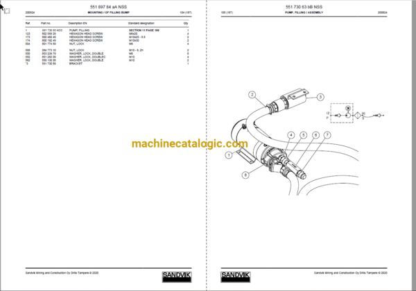 Sandvik DD321 Development Drill Rig Parts Manual - Image 4