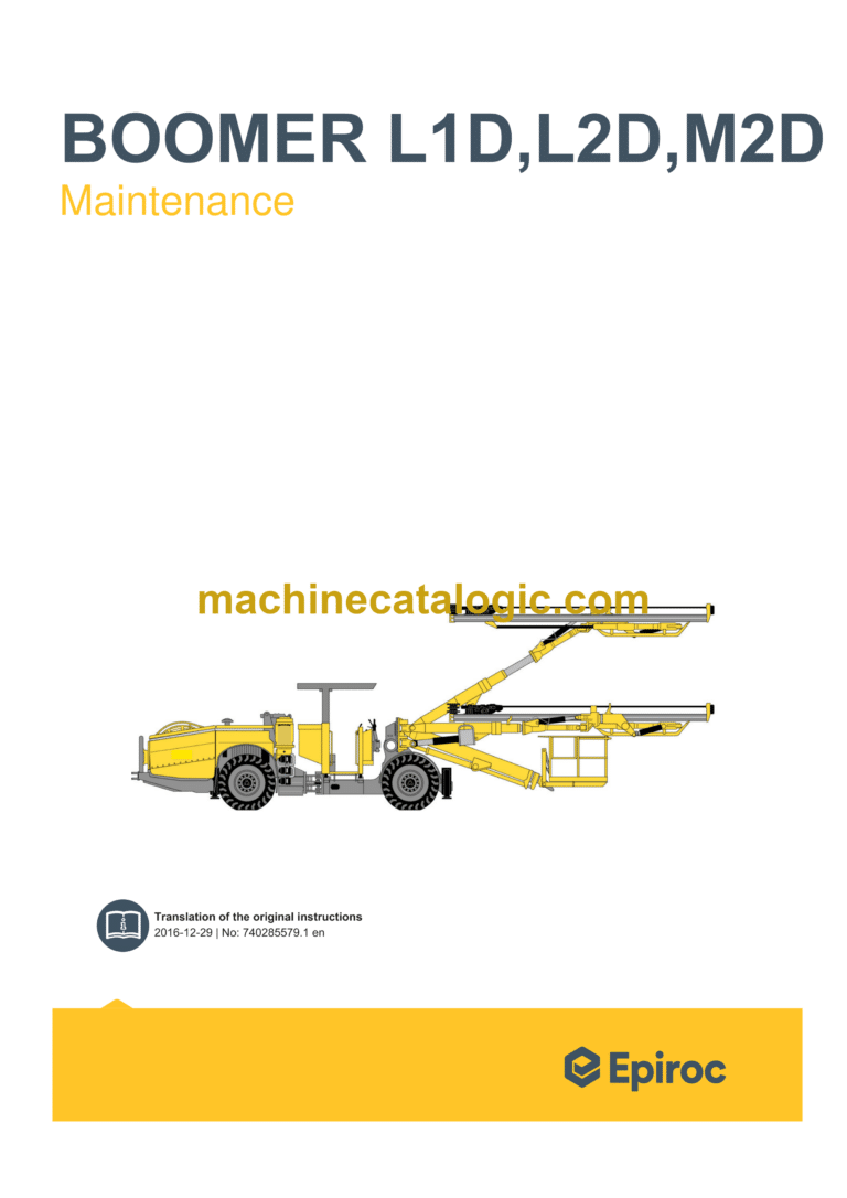 Epiroc Boomer L1 D, L2 D, M2 D Mk8 Maintenance Manual