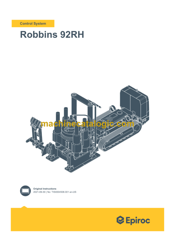 Epiroc Robbins 92RH Control System Manual