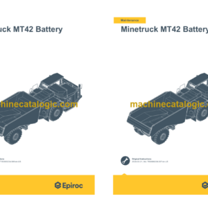 Epiroc Minetruck MT42 Battery Operation and Maintenance Manual