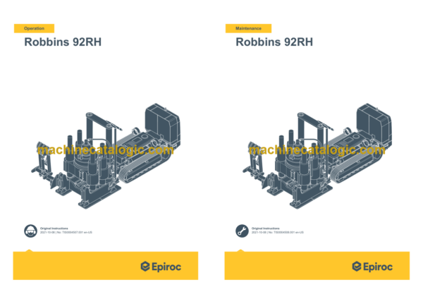 Epiroc Robbins 92RH Operation and Maintenance Manual