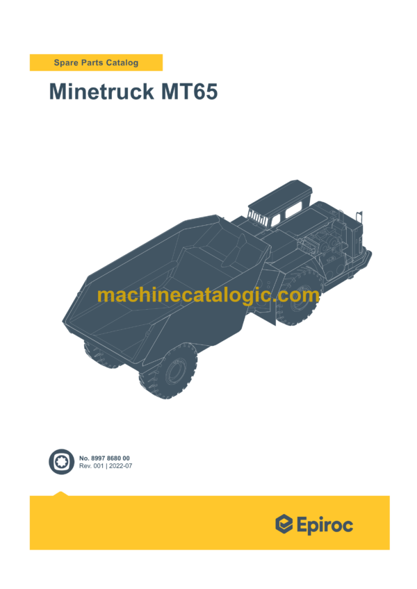 Epiroc Minetruck MT65 Spare Parts Catalog