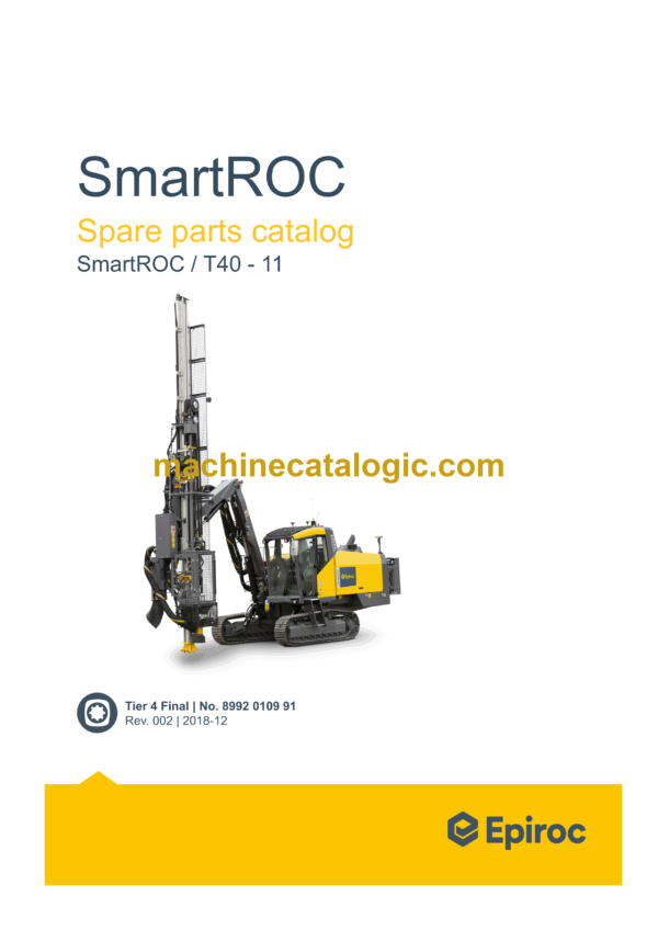 Epiroc SmartROC T40-11 Spare Parts Catalog