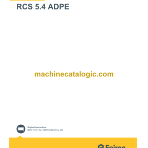 Epiroc RCS 5.4 ADPE Control System Manual