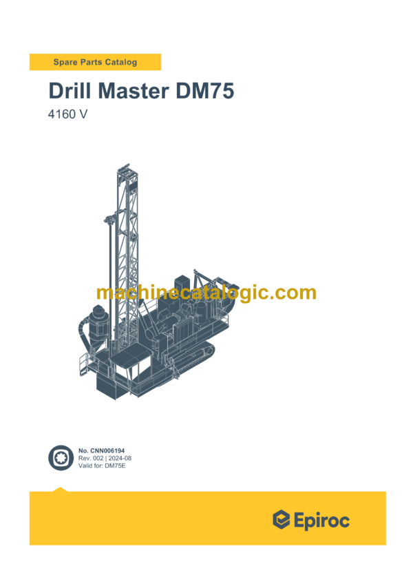 Epiroc Drill Master DM75 4160 V Spare Parts Catalog