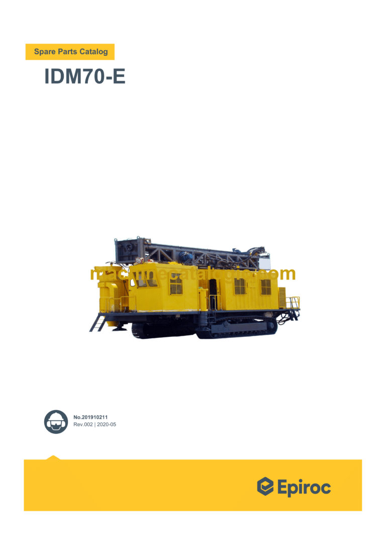 Epiroc Blast Hole Drills IDM70-E Spare Parts Catalog