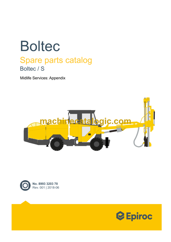 Epiroc Boltec S Spare Parts Catalog