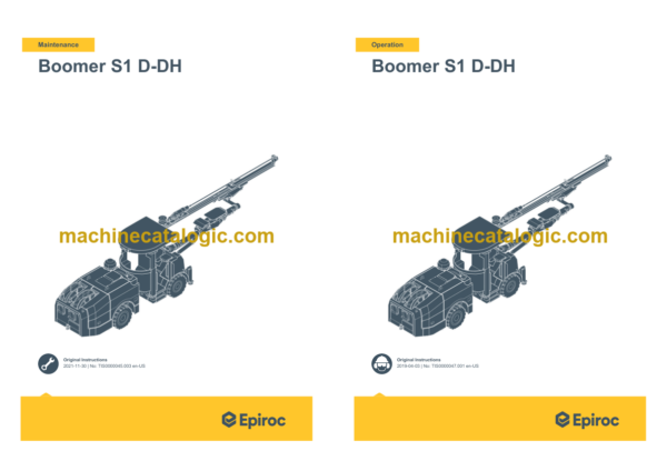 Epiroc Boomer S1 D-DH Operation and Maintenance Manual