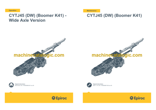 Epiroc CYTJ45 (K) (Boomer K111) Operation and Maintenance Manual