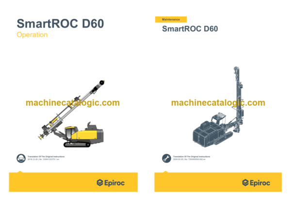 Epiroc SmartROC D60 Stage V Operation and Maintenance Manual