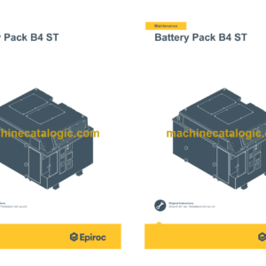 Epiroc Battery Pack B4 ST Operation and Maintenance Manual