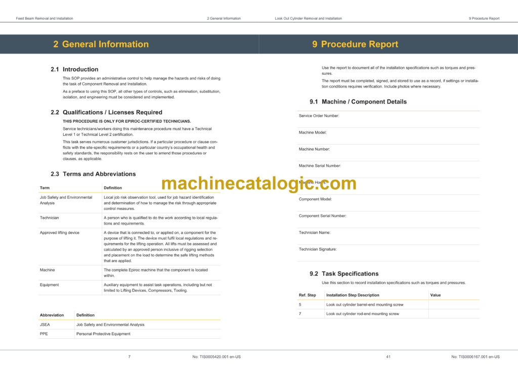 Epiroc Boomer M2D Component Removal and Installation Instructions
