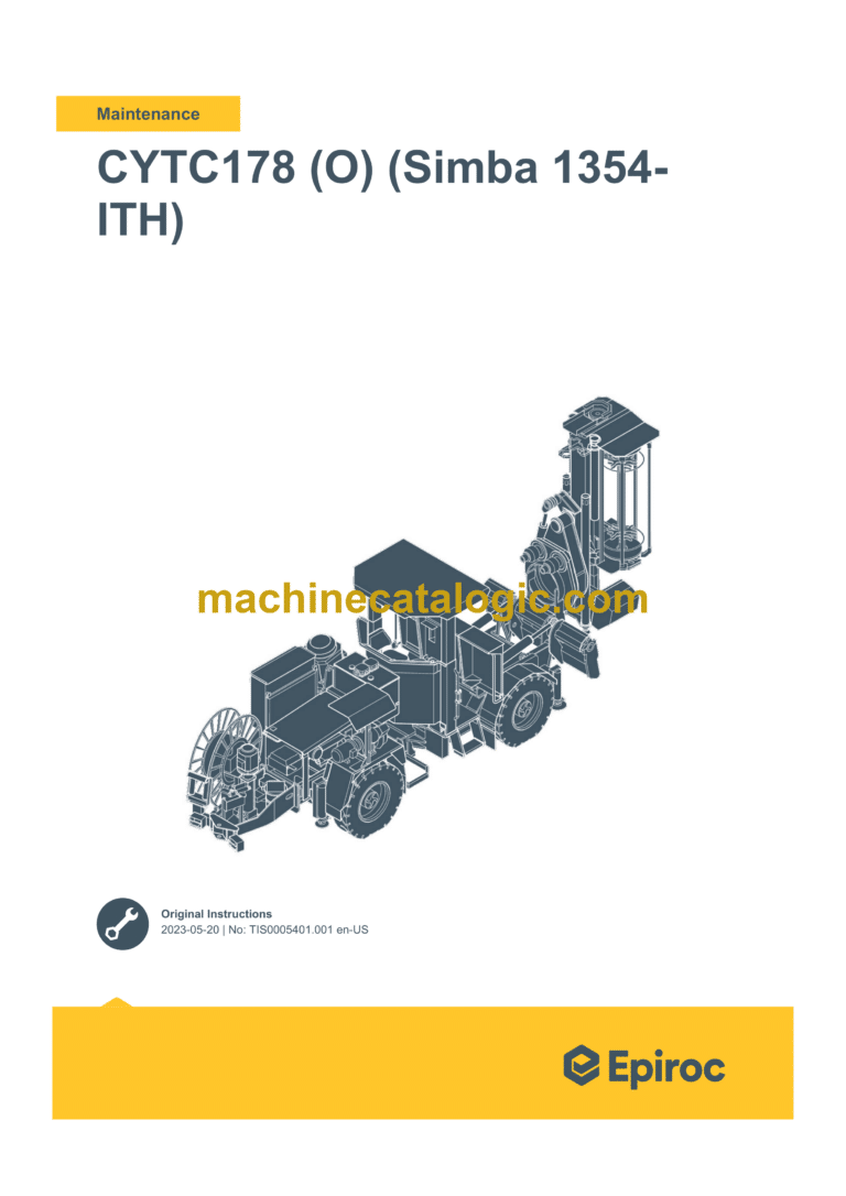 Epiroc CYTC178 (O) (Simba 1354-ITH) Maintenance Manual