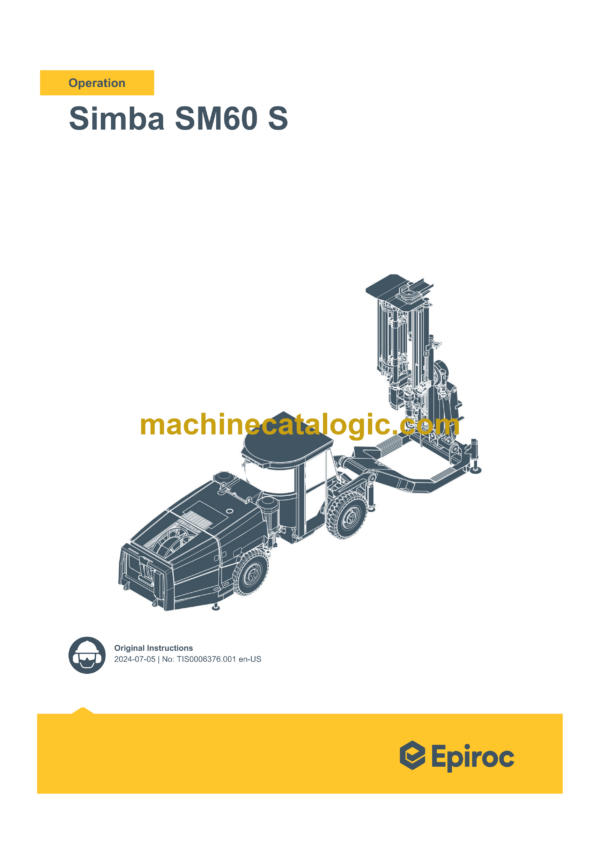 Epiroc Simba SM60 S Operation Manual