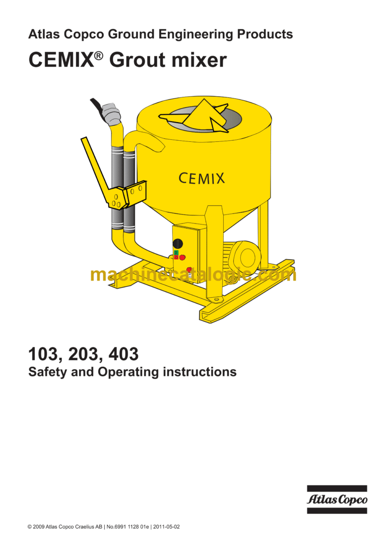 Atlas Copco CEMIX 103, 203, 403 Operation Manual