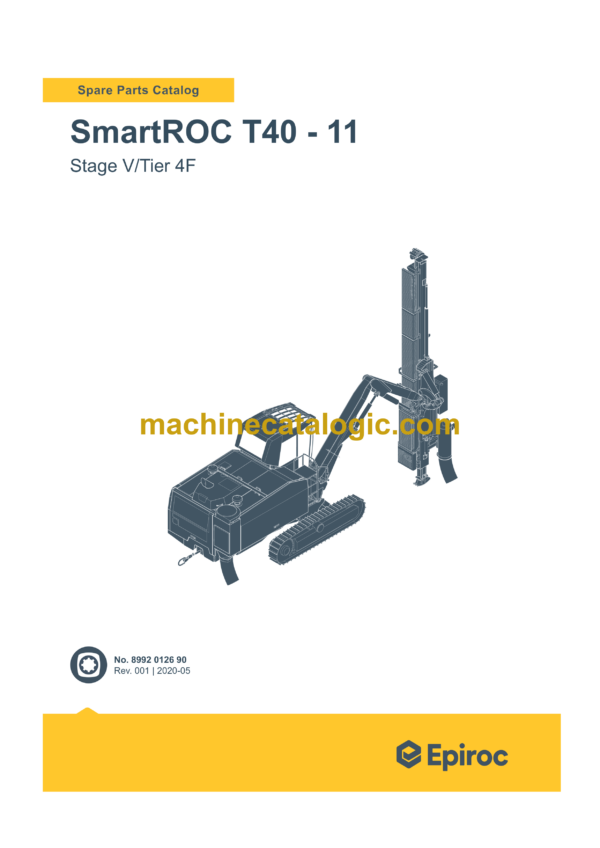 Epiroc SmartROC T40-11 Stage V Tier 4F Spare Parts Catalog