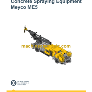 Epiroc Meyco ME5 Concrete Spraying Equipment Spare Parts Catalog