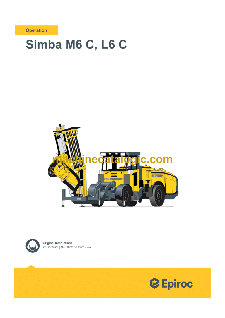 Epiroc Simba M6 C, MC L6 C Operation Manual