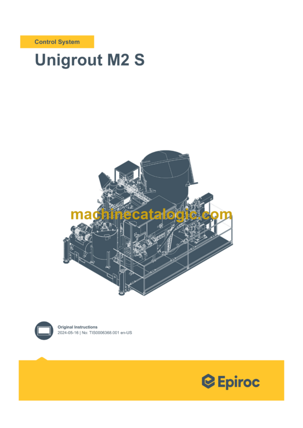 Epiroc Unigrout M2 S Control System Manual