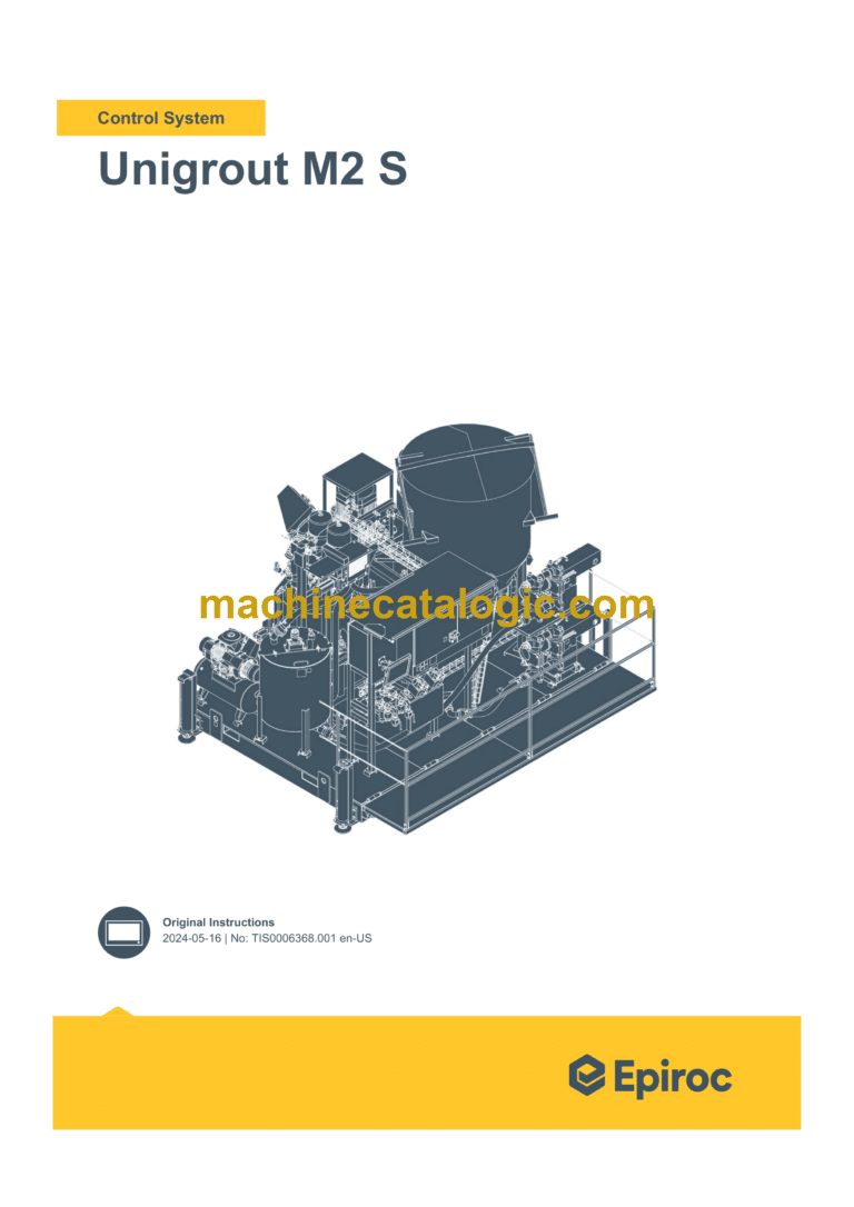 Epiroc Unigrout M2 S Control System Manual