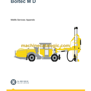 Epiroc Boltec M D Spare Parts Catalog